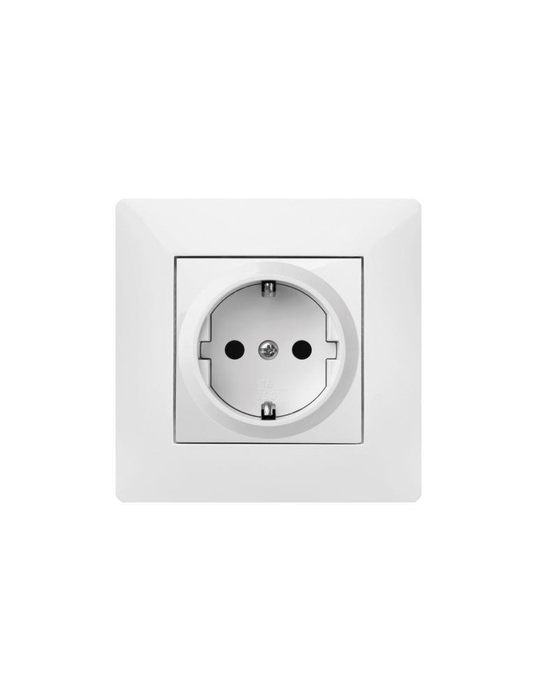 TOMA CORRIENTE 16 AH.  250  V.  BLANCO 9123
