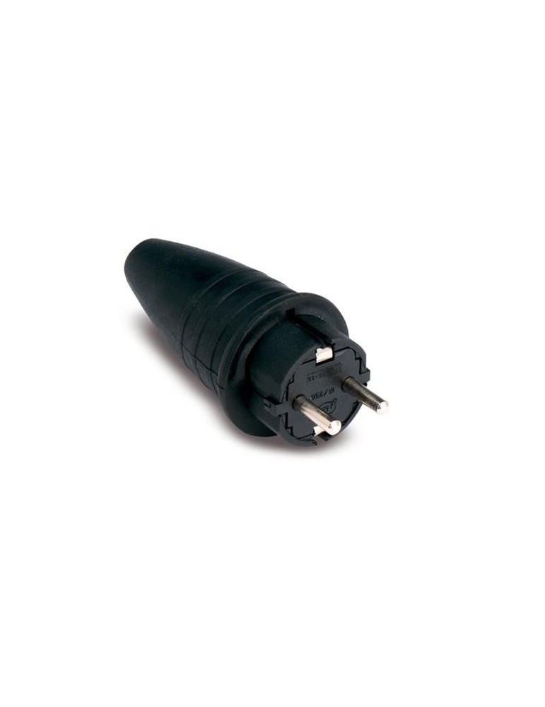 CLAVIJA MACHO TT. 16 AH. 250 V. GOMA NEGRA