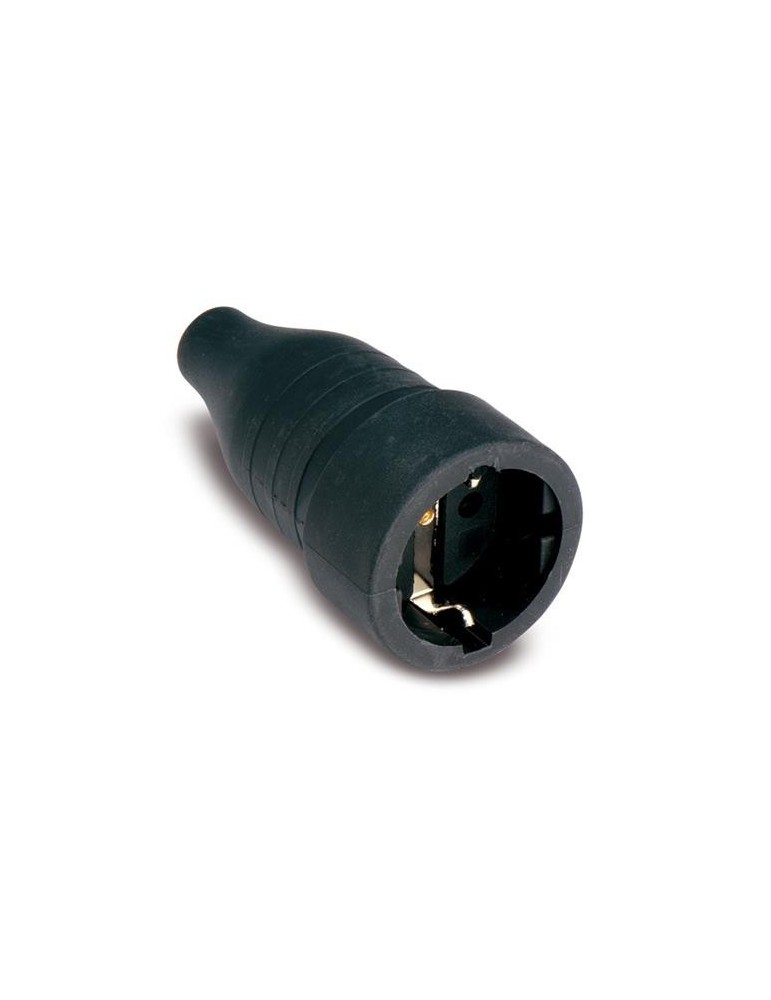 CLAVIJA HEMBRA GOMA TT. 16 AH. 250 V. NEGRA