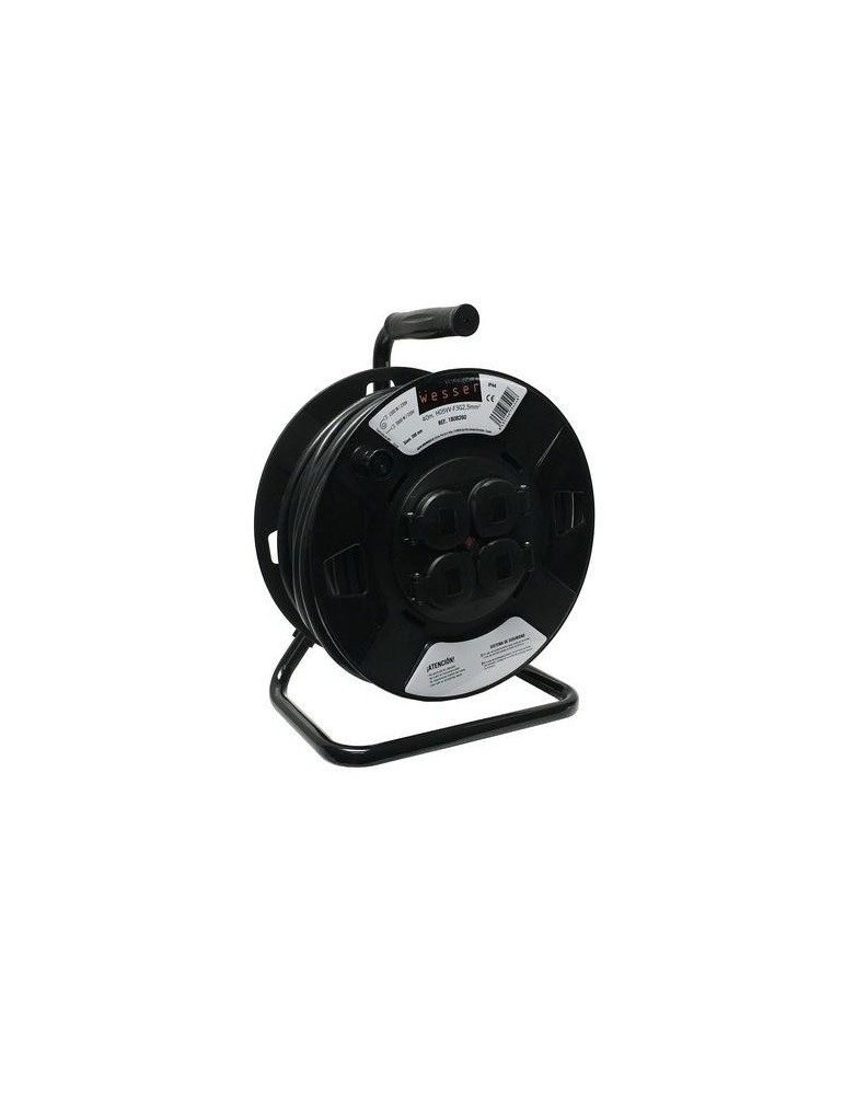 TAMBORES CABLE C/TAPA 40M H05VV-F3G2.5  1300W IP44
