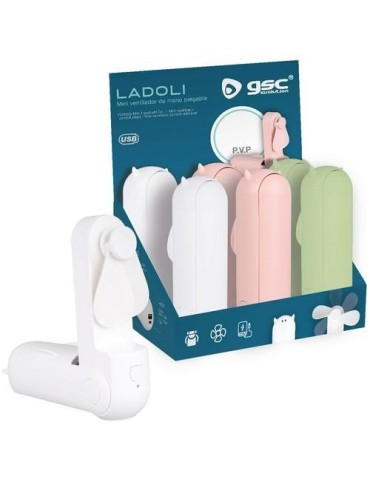 MINI VENTILADOR MANO PLEGAB USB RECARG 0,5W DC