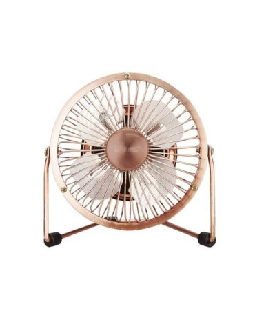 MINI VENTILADOR SOBREMESA 9,5CM 2,5W 5V DC COBRE