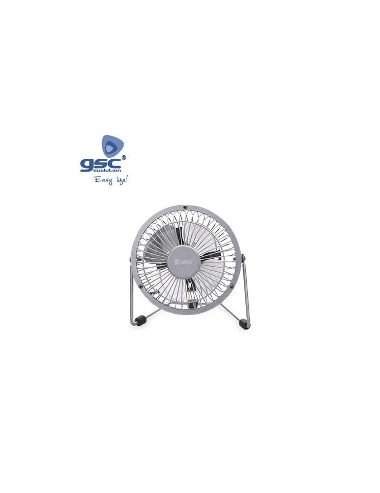 MINI VENTILADOR SOBREMESA 9,5CM 2,5W 5V DC GRIS