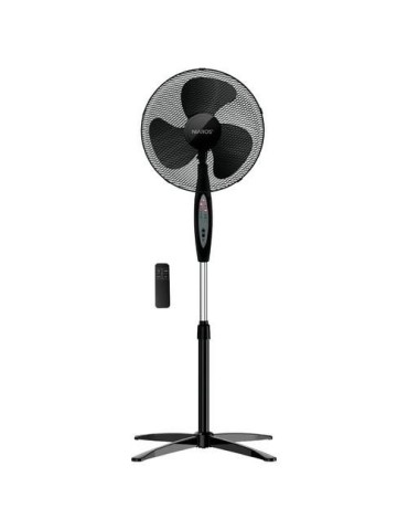 VENTILADOR PIE NAMETIL C/MANDO Y TEMP 43CM 45W NEG