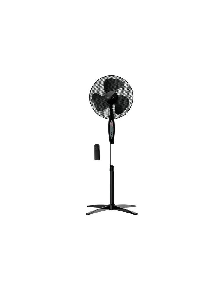 VENTILADOR PIE NAMETIL C/MANDO Y TEMP 43CM 45W NEG
