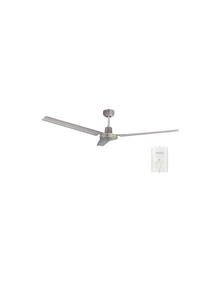 VENTILADOR TECHO SALTOK MANDO Ø142 220-240V NIQUEL