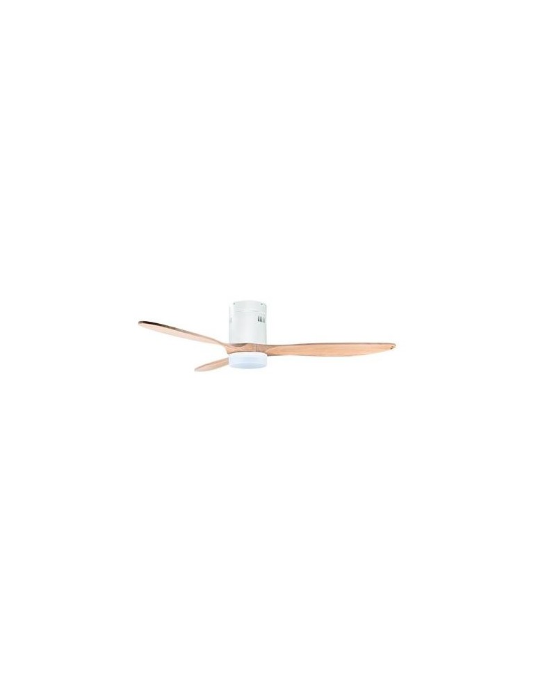 VENTILADOR TECHO DC 132CM 35W BLANCO/MADERA
