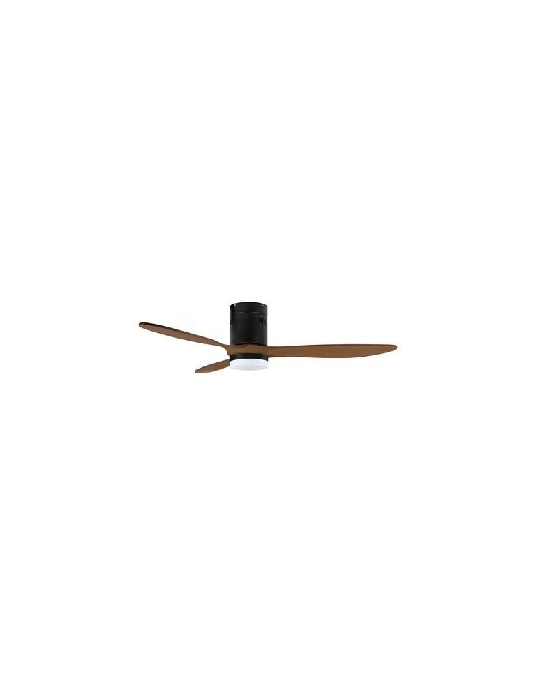 VENTILADOR TECHO 132CM 35W DC NEGRO/MADERA OSCURA