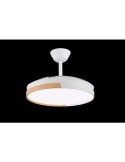 VENTILADOR TECHO ECORO DC 48W 5000LM BCO/MADERA