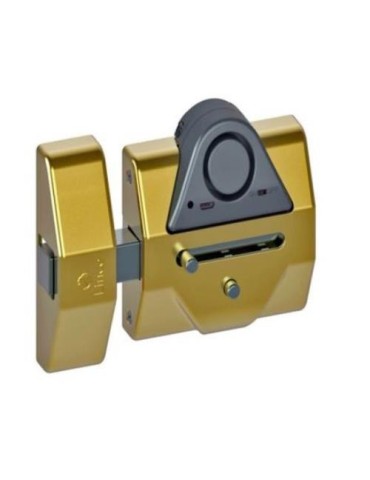 CERROJO ALTA SEGURIDAD CON ALARMA LATONADO