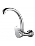 GRIFO FREGADERO ALTO MURAL 15CM MONOM MURAL CROMO