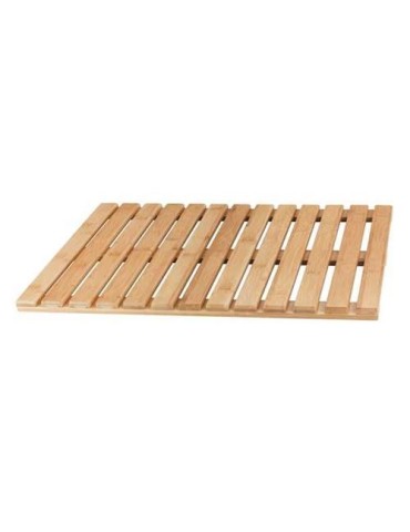 REJILLA PARA DUCHA RECTANGULAR BAMBU 60X40CM