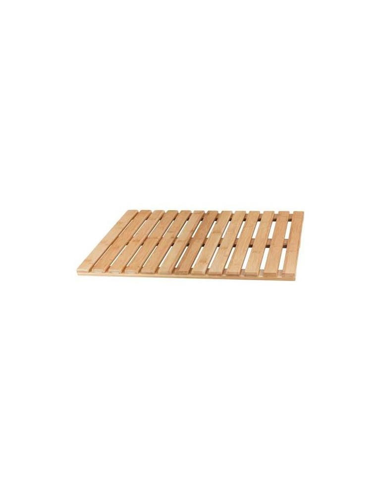 REJILLA PARA DUCHA RECTANGULAR BAMBU 60X40CM