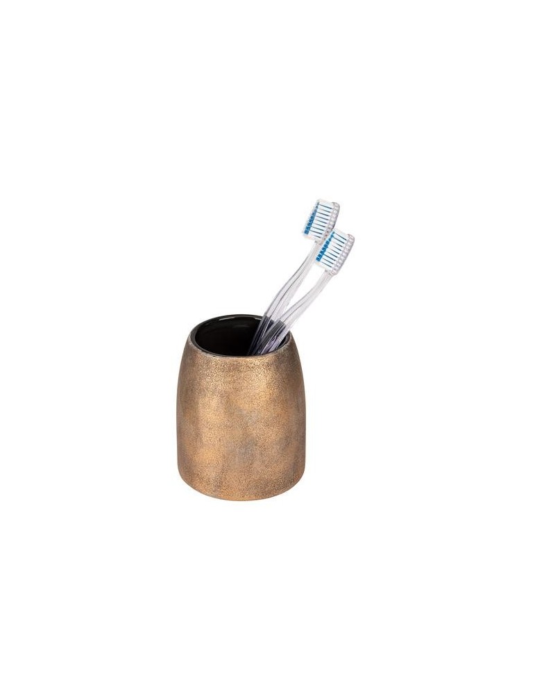 VASO DE DIENTES DE CERAMICA TREMEA BRONCE NEGRO