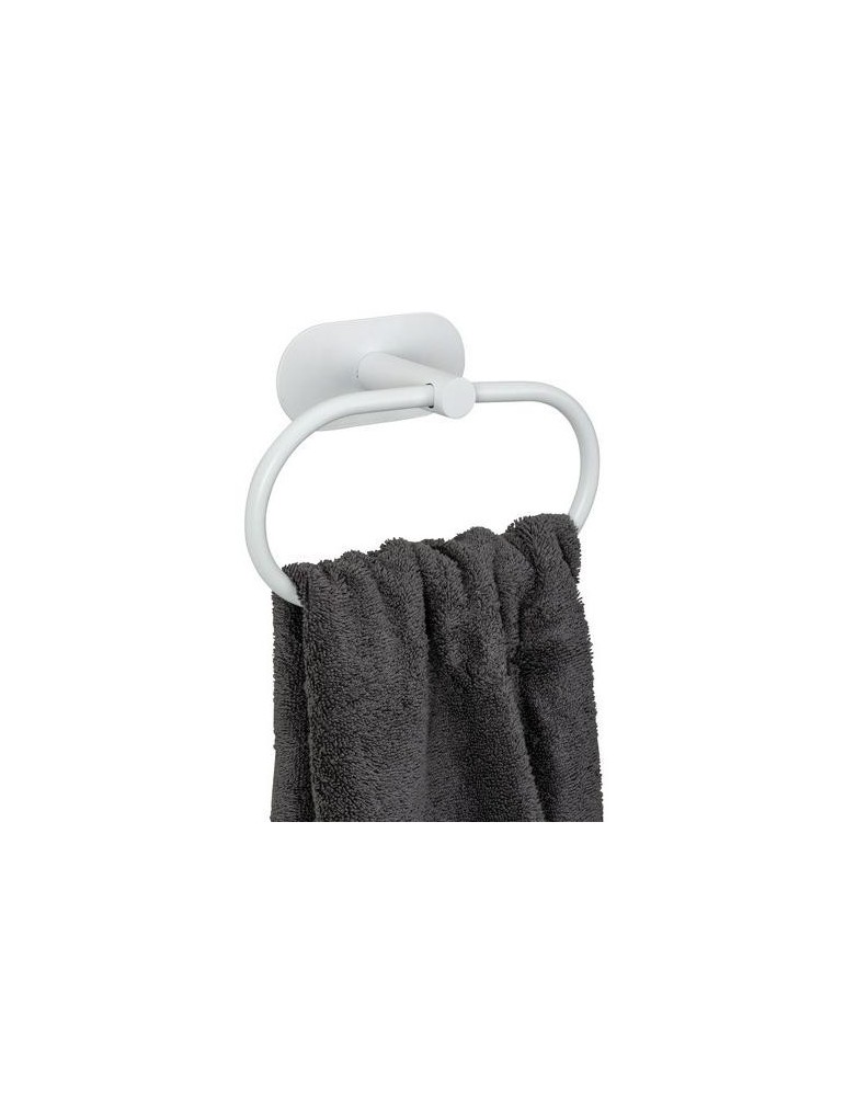 TOALLERO DE ARO DE ACERO INOX TURBO-LOC BLANCO