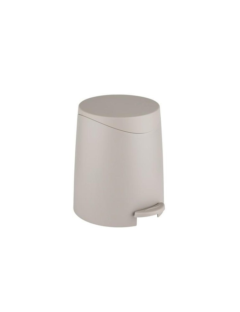 CUBO CON PEDAL PORTES 3L 19X22X22CM TAUPE ALLSTAR