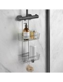 ESTANTE DOBLE CESTA DUCHA ORIGIN LAVA NGR 26X16X55