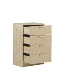 COMODA MADERA Y FIBRA NATURAL AURA 65X36X96CM