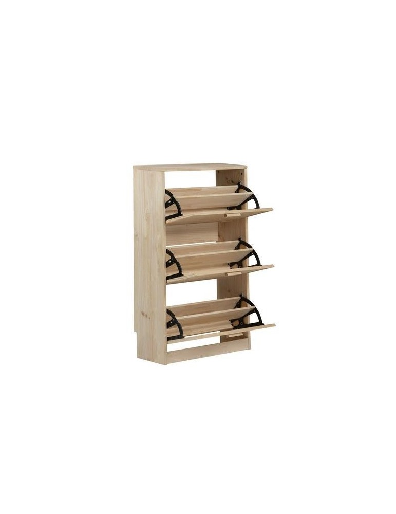 ZAPATERO MADERA Y FIBRA NATUR AURA 64,8X25X114.8CM