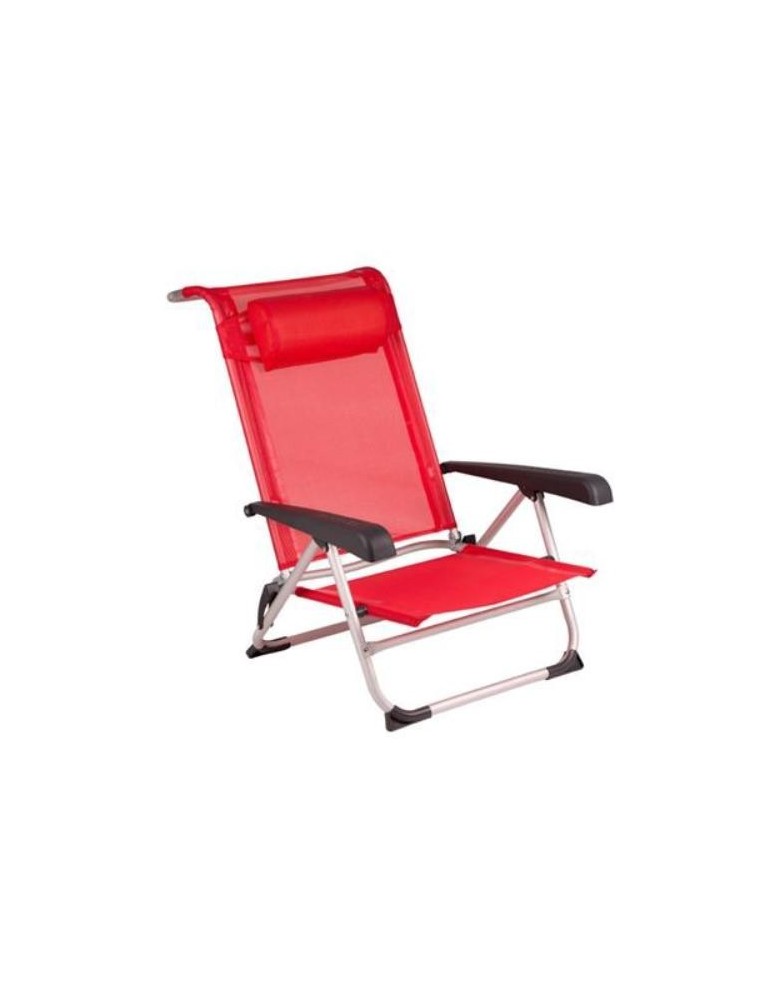 SILLA PLAYA BAJA ALUMINIO ROJO 1204793