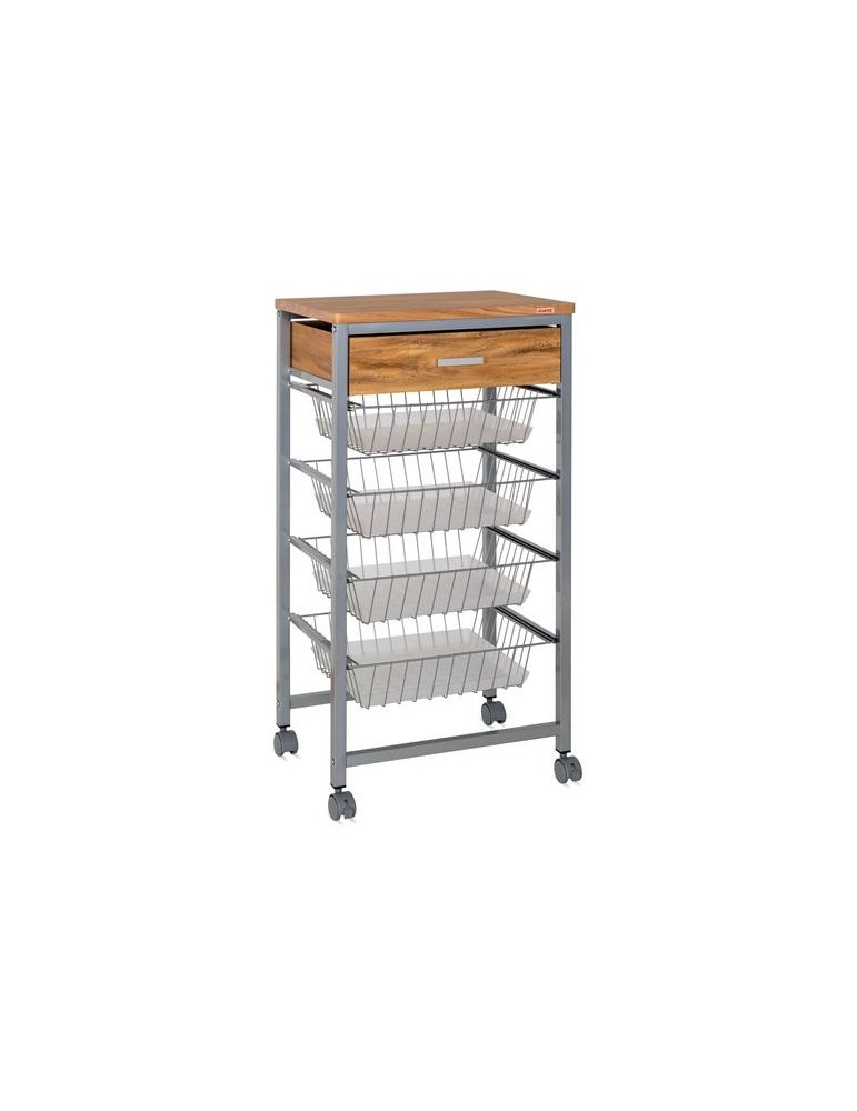 VERDULERO ACERO 4 CESTAS CAJON C/GR 998440 095