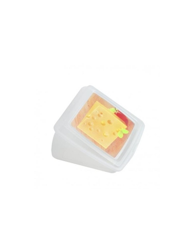 ESTUCHE PLASTICO CUÑA QUESO 13,5x13,5x7,5CM