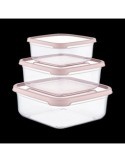 SET 3 TUPPER CUADRADO ROSA (400-800-1400ML)  04129