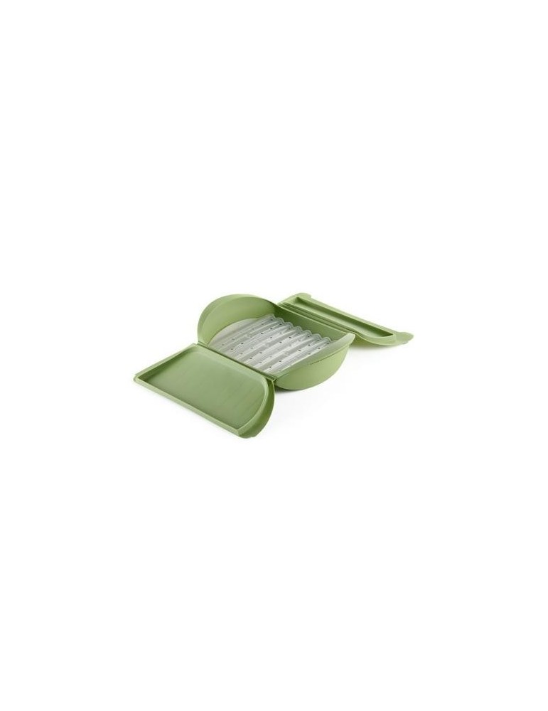 ESTUCHE DE VAPOR C/BANDEJA 4 PERSONAS COLOR VERDE