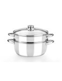 OLLA VAPOR OPTIMA 20 TAPA CRISTAL/ACERO INOX
