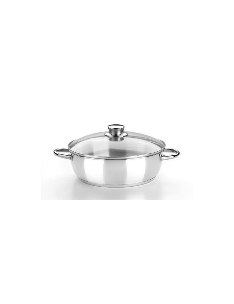 CACEROLA BAJA TAPA CRISTAL 26 CM. OPTIMA M456126