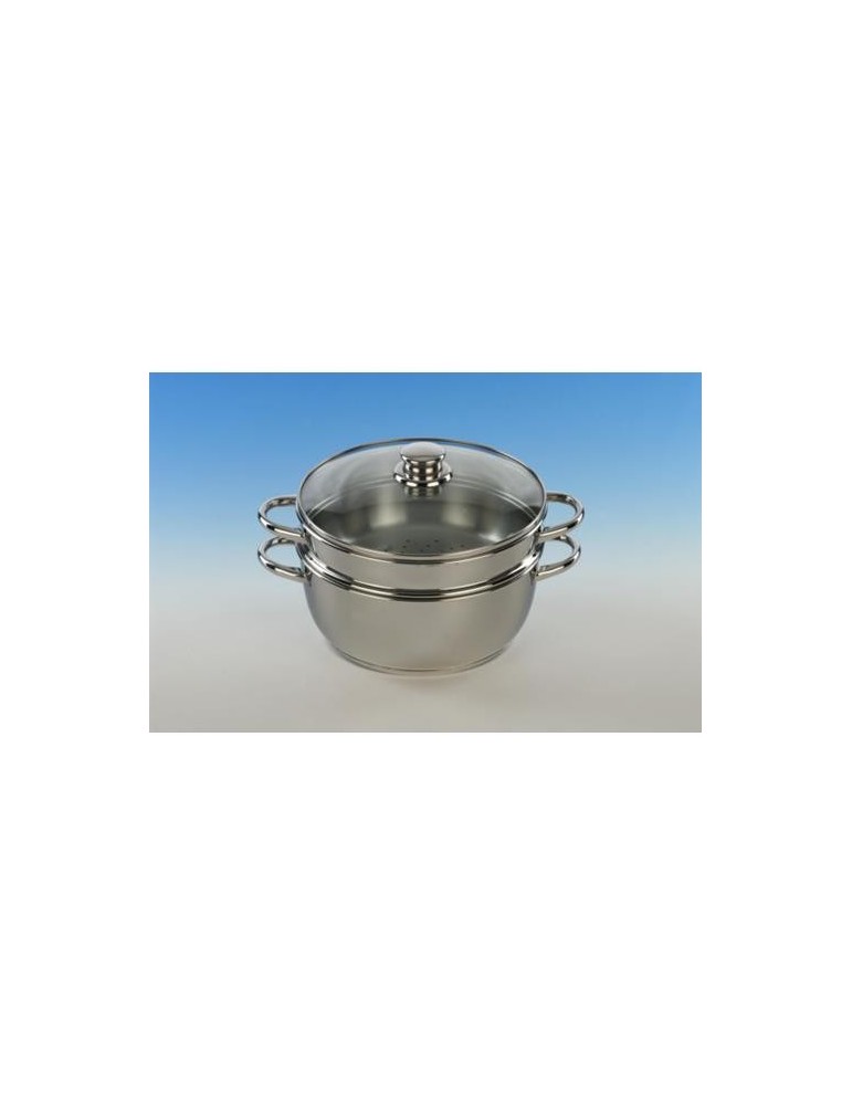 SET VAPOR CON TAPA CRISTAL 24 CM. OPTIMA
