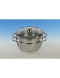 SET VAPOR CON TAPA CRISTAL 24 CM. OPTIMA