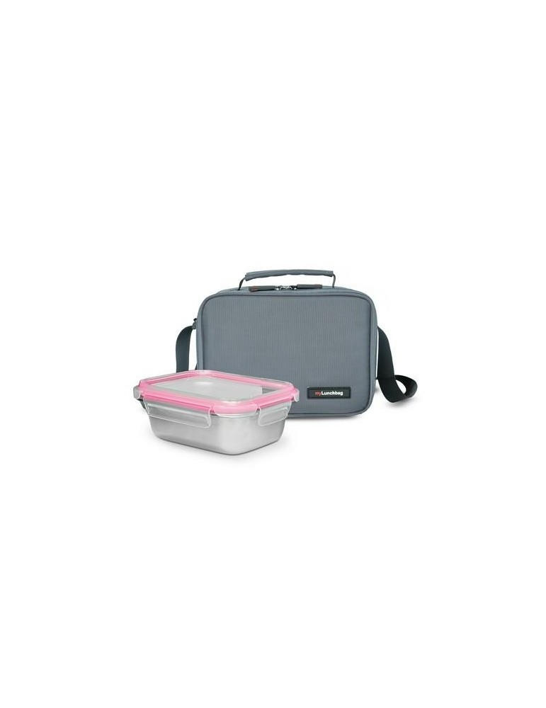 LUNCHBAG INOXBAG GRIS + 1 CONTENEDOR 0.7L  9293-TX
