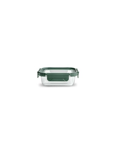 CONTENEDOR VIDRIO RECTANGULAR 370ML C/TAPA 8580-V