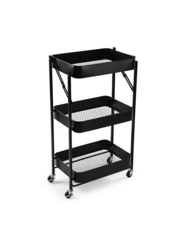 CARRO PLEGABLE METALICO NEGRO 45X29.5X77CM