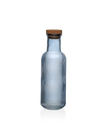 BOTELLA AZUL RAYAS 1000ML 8.7X8.7X27.8CM  22500038