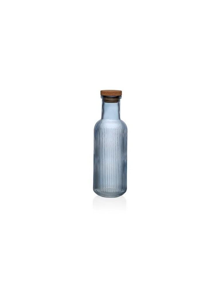 BOTELLA AZUL RAYAS 1000ML 8.7X8.7X27.8CM  22500038