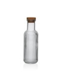 BOTELLA TRANSPARENTE RAYAS 1000ML 8.7X8.7X27.8CM