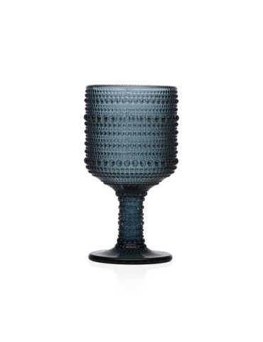 COPA DE VINO AZUL 270ML 8X8X15.5CM CAJA 6UDS