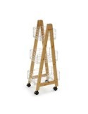 CARRO BAMBU 3 CESTAS BLANCA 35X26X86CM  21810131