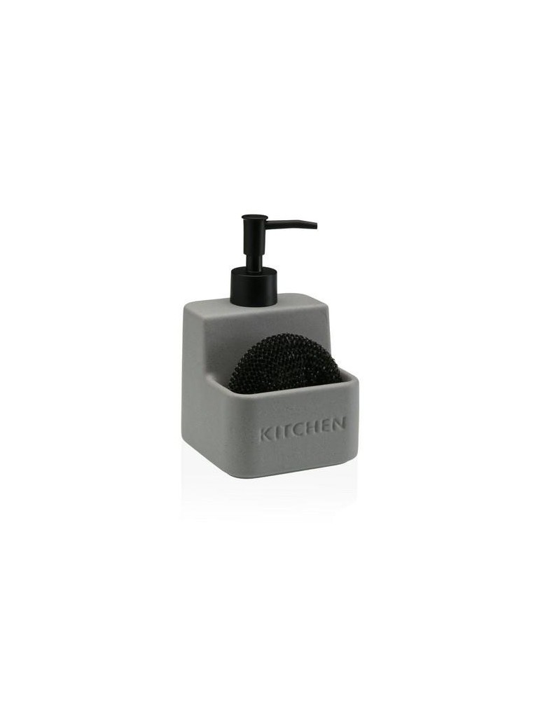 DISPENSADOR ESTROPAJERO GRIS 10.5X10.5X16.8CM