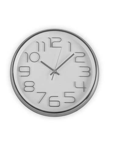 RELOJ COCINA PLATA 30CM  19520051