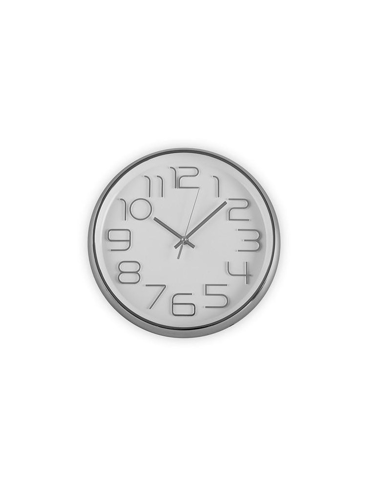 RELOJ COCINA PLATA 30CM  19520051