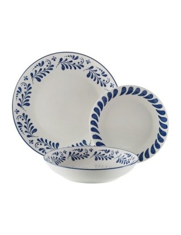 VAJILLA PORCELANA 18 PIEZAS JULIA  22590054