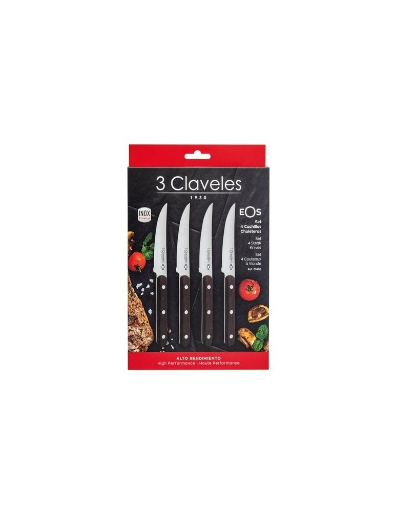 SET 4 CUCHILLOS CHULETEROS EOS 11,5CM 01483