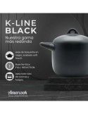 CACEROLA ALTA C/TAPA 20CM 6L K-LINE BLACK KLI0720