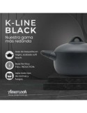 CACEROLA C/TAPA 24CM 5L K-LINE BLACK KLI0524
