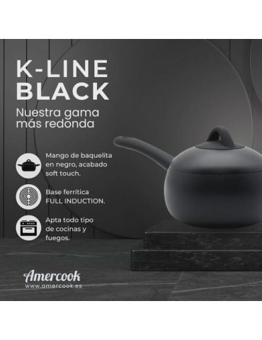 CAZO C/TAPA 16CM 2L K-LINE BLACK KLI0416