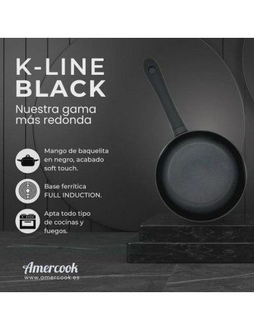 SARTEN 20CM FULL INDUCTION K-LINE BLACK KLI0120