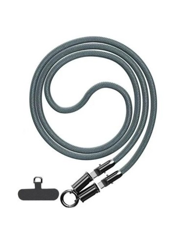 CORDON CABLE TIPO C. AC 60W 1.2M GRIS TRENZADO